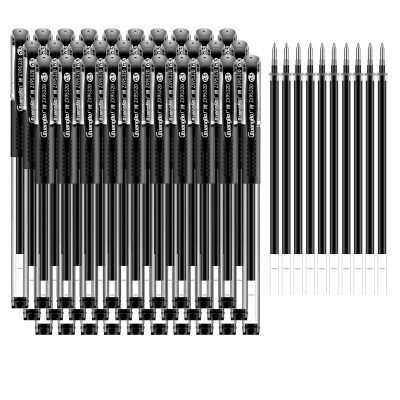 

GuangBo 40 Pack 0.5mm gel pen set (30 pen + 10 pen refill) Black ZX9532D