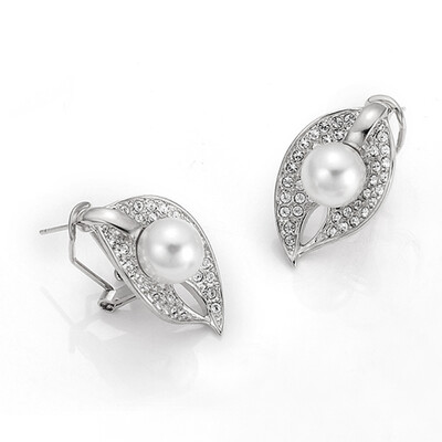 

Yoursfs@ Arrival Leaves Shape Clip Earrings For Women/Girl Rose Gold Color Austrian Crystal Earrings Jewelry Cuff Earings