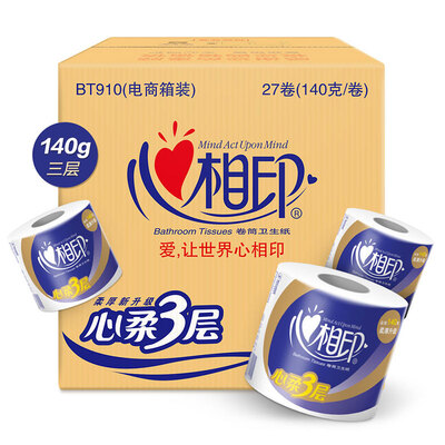

Hearts of the toilet paper rolls soft heart rolls roll 3 layer 140g 27 volumes FCL sales