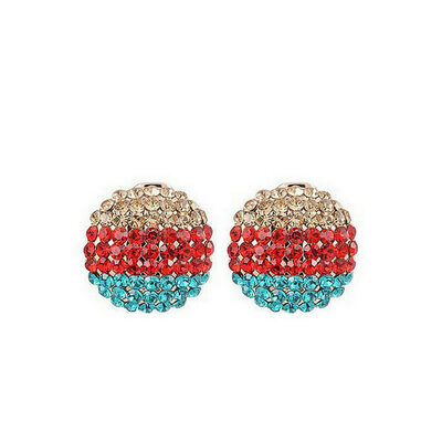

Yoursfs@ Sparkling Round Stud Earring Rose Gold color Austrian Crystal Zircon Stud Earrings For Women Wedding Jewellery