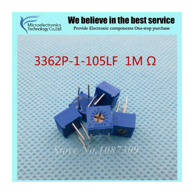 

100PcsLot 3362P-1-105LF 3362P 105 1M ohm Trimpot Trimmer Potentiometer Variable resistor new original