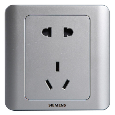 

SIEMENS switch socket 10A five hole socket panel one loaded color silver 5UB01061CC122