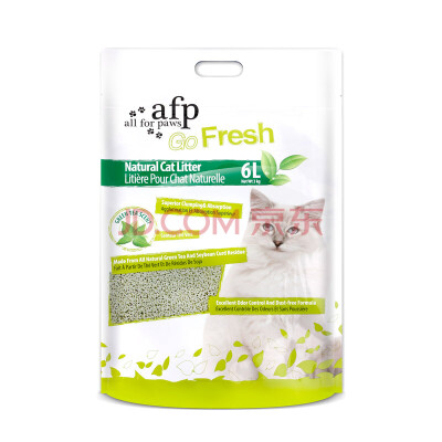 

AFP natural green tea tofu cat sand sand 6 liters plant dust free deodorant water gathering