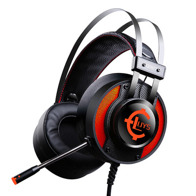 

LUYS) 7.1-channel headset gaming gaming light-emitting headset USB7.1 sound card LED light-emitting headphones microphone 927 orange black
