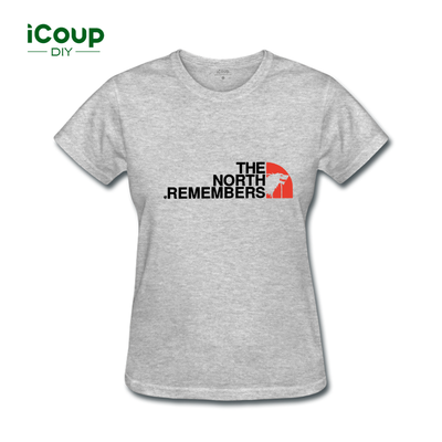 

2017 Primavera Baixo preço mulheres camisetas O norte se lembra de mangas Curtas Algodão anime Projeto Da Novidade de Alta Qualida