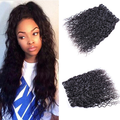 

Indian Natural Wave 3 Bundles 100% Human Hair Extensions Color 1B Remy Hair Weave Bundles 8-26 Free Shipping