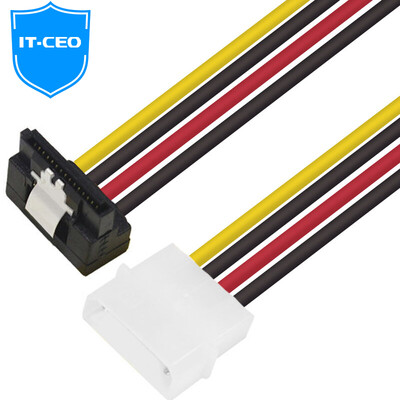 

IT-CEO Y1SI-3 D-type 4-pin-SATA для последовательного жесткого диска / оптического привода кабель питания кабель SATA 15P женский локоть с большим 4-контактным нажатием 15pin L = 12 см