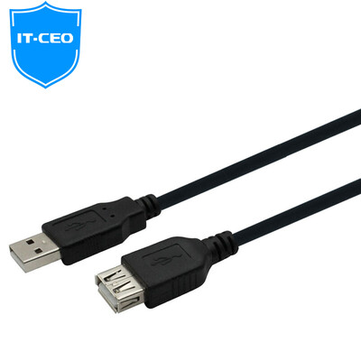 

IT-директор V082Y-C USB2.0 высокоскоростной расширения кабель для передачи данных / PC кабель USB мужчин и женщин удлинитель AM / AF один магнитный двойное экранирование прозрачный синий 1,5 м