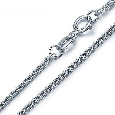 

Flower good jade margin white 18k gold necklace female chopin chain fashion chain clavicle chain