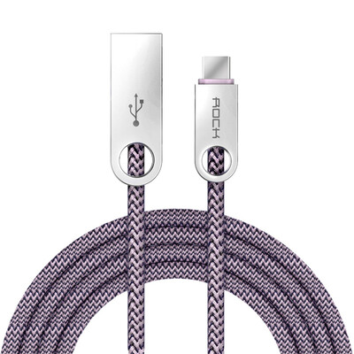 

Rocket ROCK Type-C data cable mobile phone zinc alloy charging cable for music millet 4C 5 Huawei P9 glory V8 Meizu PRO5 a plus 2 1 m light coffee