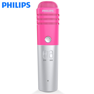 

Philips (PHILIPS) K38002 mobile phone microphone to sing it all K song universal microphone Apple Andrews capacitor microphone sound computer K song youth version rose red