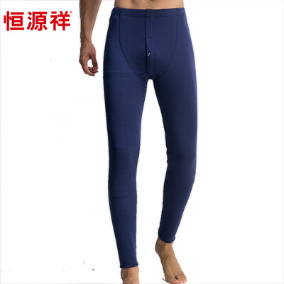 

Hengyuanxiang warm pants men&39s self-cultivation plus cashmere wool trousers knee pads patch pants lime gray L 17095