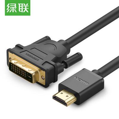 

Зеленый сустав (UGREEN) HDMI к DVI кабель DVI-HDMI кабель подключения HD двунаправленного преобразования между компьютером отображения видео, подключенного к линии перехода 3 м Черный 10136