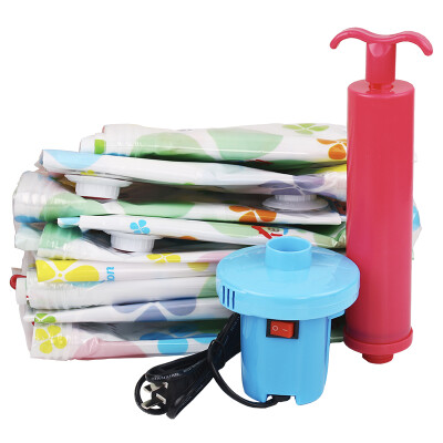 

Jingdong Supermarket] 100 Yi special compression bag vacuum storage bag 10 sets (4 large 4 in 2 hand roll) 9 wire gift 1 pump 1 hand pump 6031