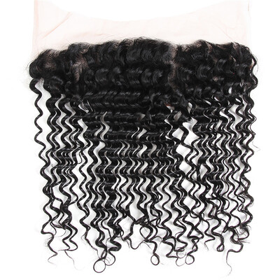 

Brazilian Virgin Hair Deep Full Lace Frontal 13x4 Ear To Ear Lace Frontal 1pc lot brazilian Deep Hair Frontal Closur