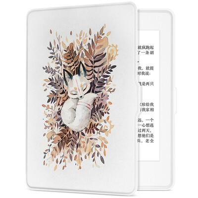

Керамика подходит Kindle 958 версия защитного покрытия / оболочки Kindle Paperwhite 1/2/3 электрическая книжная книга спящая кожа белая - джунгли спальная лиса