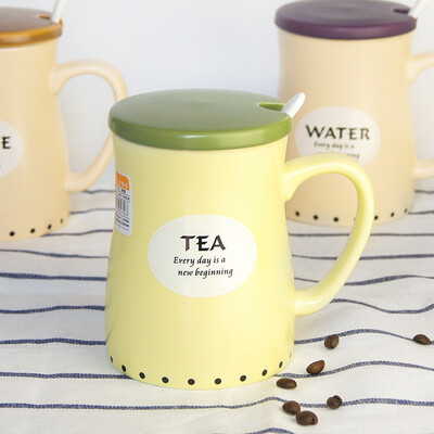 

Ya Cheng Tak ceramic creative mug with a spoon Aotang cup large capacity milk cup fashion coffee cup tea