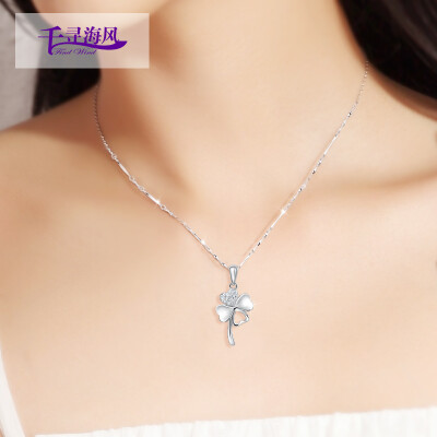 

Chihiro sea wind Findwind S925 Silver Clover necklace female models