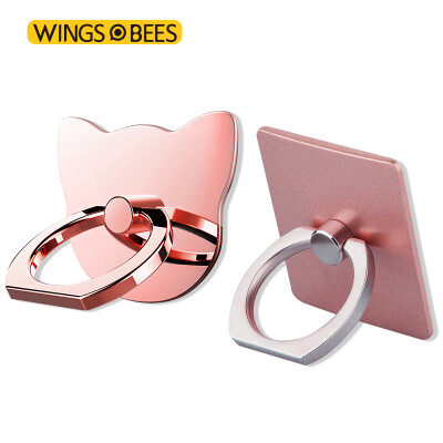 

2 Pack Bee-wing Multi-function Mobile Phone Strap Creative Strap Reel Stand Bedside Stand Mobile Flat Plate Portable Universal Lazy Strap Cat Pink Square Rose Powder