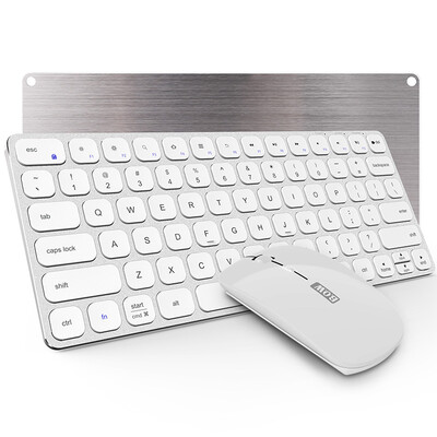 

BOW HW186 metal charging wireless keyboard&mouse set game mouse&keyboard set white