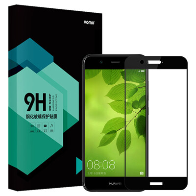 

YOMO Huawei nova2 закаленная пленка мобильный телефон пленка защитная пленка полноэкранное покрытие взрывозащищенная стеклянная пленка полноэкранное покрытие - черный
