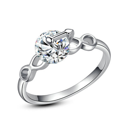

Yoursfs@ Engagement Rings for Women Lovers' Gift Silver Color Jewelry Cubic Zirconia Charms Ring Bijoux