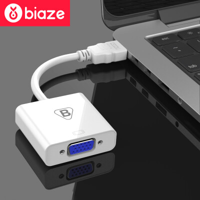 

BIAZE HDMI to VGA cable with audio port HD video adapter adapter computer box connection TV monitor projector line ZH10-PC version