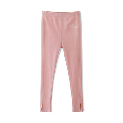 

Fragrance Flordeer French Kids Girl Pure Color Slim Leggings Kids Long Pants Big Trousers Pants Women F73010 Pink 100
