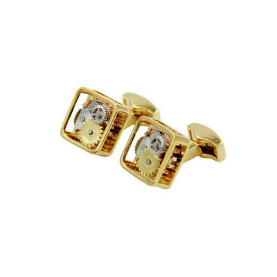 

Yoursfs @ Fashion Handmade Cufflink Retro Vintage Machinery Стимпанк Личность Часы Стекло Пользовательские Мужчины Футболка Запонки Ювелирные изделия