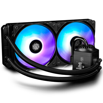 

Kyushu FENGSHEN DEEPCOOL captain 240RGBCPU water cooling fan radiator with the four major brand motherboard synchronization light effect 17 RGB support AM4 2066 platform