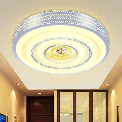 

[Jingdong supermarket] Po Lihuang XD-8106 LED ceiling light three-color dimming warm bedroom aisle kitchen and toilet lights round simple lighting lamps 38W