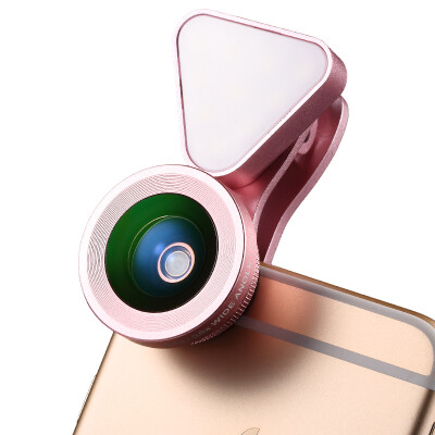 

Chuang (cherllo) 035R mobile phone lens rose gold wide-angle macro sets of external fill light beauty broadcast self-timer high-definition camera iPhone Huawei millet general