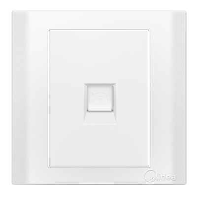 

Midea Midea switch socket 86 single phone socket E03 elegant white