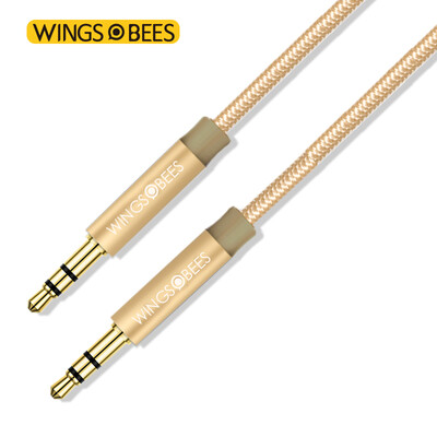 

Кабель AUX 3.5mm Wings of Bees,золотой
