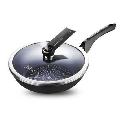 

Jingdong Supermarket] drill technology (ZUANJ) imports of non-stick wok 30CM no smoke non-stick pot wok induction cooker general ZJ-T8