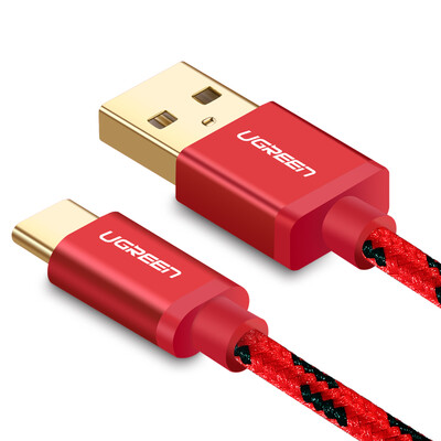 

UGREEN 40485 USB Type-C Charging&Data Transfer Cable Quick Charge 15m Red for Huawei P20Mate10 MIHONOR