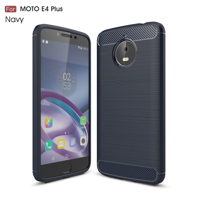 

Goowiiz Phone Case For Motorola Moto CC Plus Fashion Slim Carbon Fiber TPU Soft Silicone Prevent falling