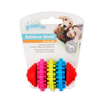 

Pawise Pet Dog Toys Bite Bones Bones Puppies Toys Can Apply Toothpaste Teeth Toys Rainbow Ring