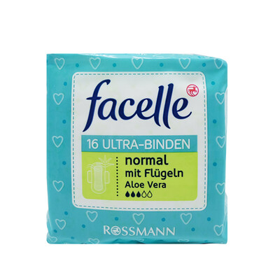 

Farex facelle ultra-thin series of 3 drops of cotton material thin Aloe fragrance sanitary napkins 230mm 16 Germany imported