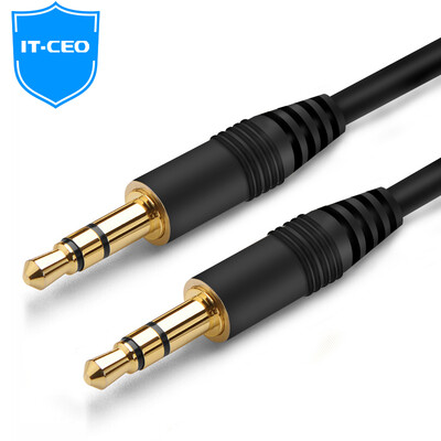 

IT-CEO Y1ANT car with AUX long 1 m audio cable Φ3.5mm male to public cable support mobile phone tablet computer amplifier Bluetooth speaker wire cable black