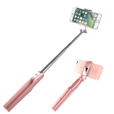 

KOLA self-timer pole Bluetooth self-timer artifacts fill light with rearview mirror Universal Apple 7 / 6S / Samsung / Huawei / millet and other rose gold