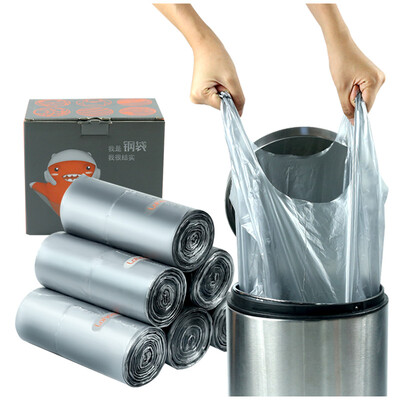 

Cheat lohom portable garbage bags thick large home kitchen 50cm * 60cm 6 rolls 180 boxed