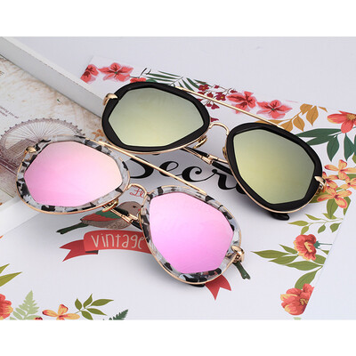 

Large frame sunglasses inside the polygonal fashion sunglasses colorful glasses as gift for women