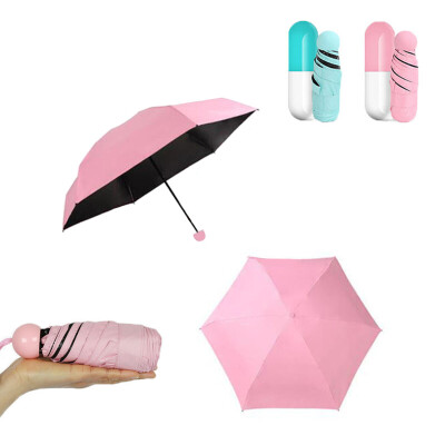 

Tilly Shi outdoor sunscreen capsules umbrella women outdoor sunscreen sun umbrella small portable LY-701 cherry blossom