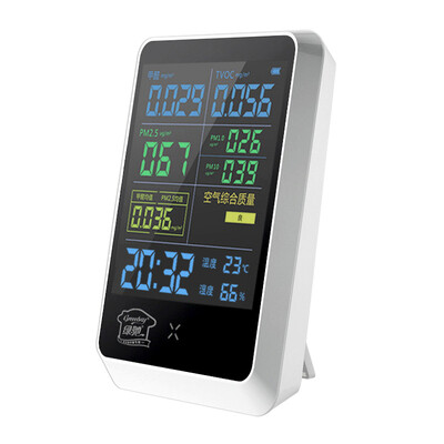 

Green Chi professional formaldehyde detector to measure formaldehyde home TVOC air quality testing equipment pm25 detector smog table temperature&humidity time eleven