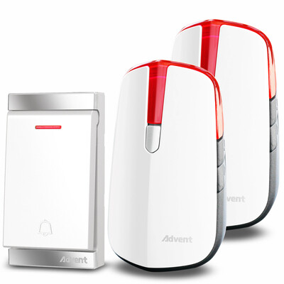 

Jingdong supermarket Haideman FA-681P-R-2 no battery wireless doorbell self-generating home doorbell pager a drag two bell