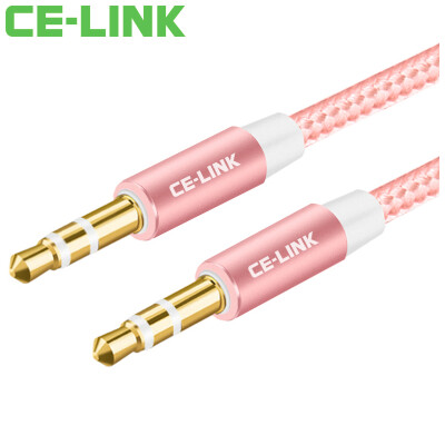 

CE-LINK 2451 AUX audio cable with 35mm stereo audio cable connection 15 m car phone flat headset audio cable rose gold