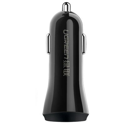 

Green Union QC3.0 Автомобильное зарядное устройство 5V2.4A Dual USB Fast Charge Зарядка головной прикуривателя Заправка автомобиля двумя башнями Микромобиль Apple Apple Flat Panel Universal 40309 Черный