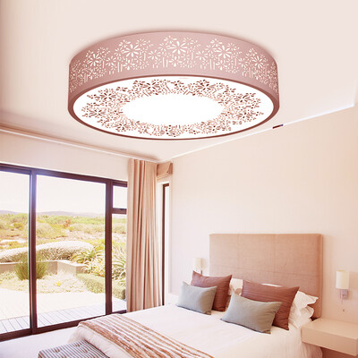 

Jingdong Supermarket NVC lighting NVC ceiling lamp living room lights bedroom lights led lighting fashion warm iron lamp round monochrome white light 18W