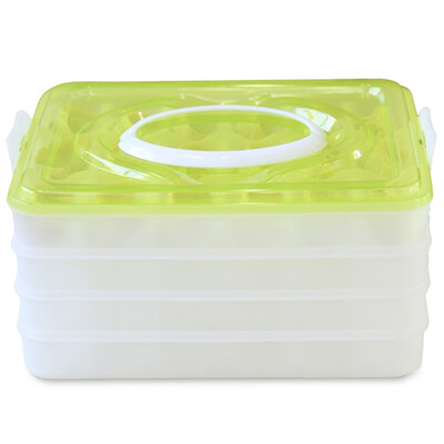 

Jingdong supermarket double gun Suncha dumpling box refrigerator dumplings care kitchen plastic storage box four multi-functional box DH3011